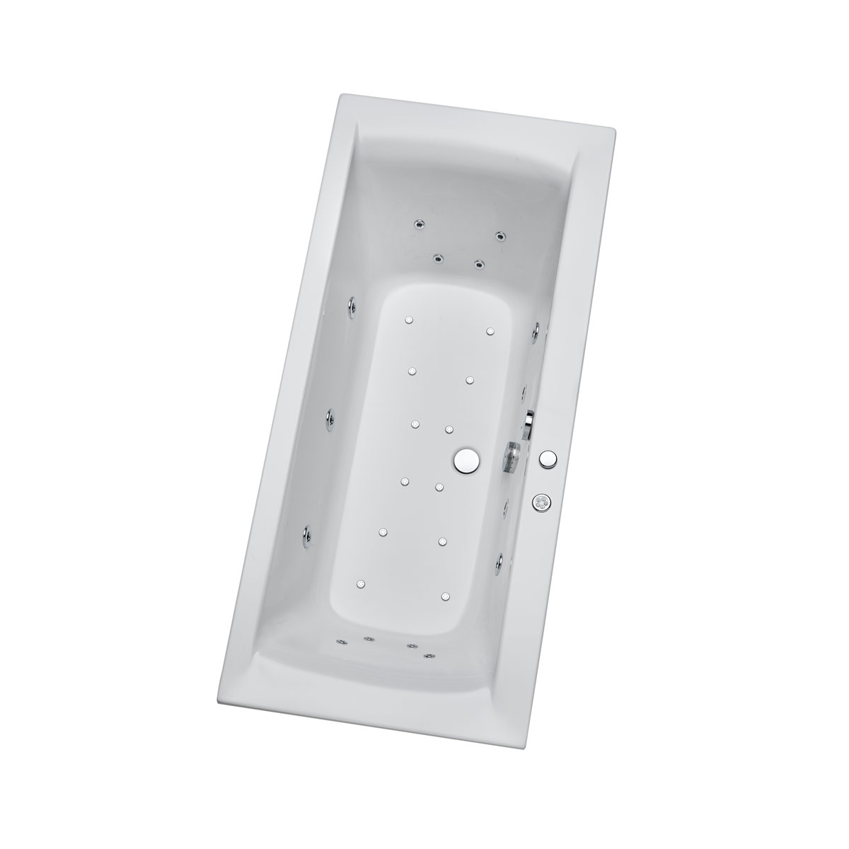 Ottofond Whirlpool-Set Rosa 200 x 90 cm mit WE-Luxus und Farblichtwechsler