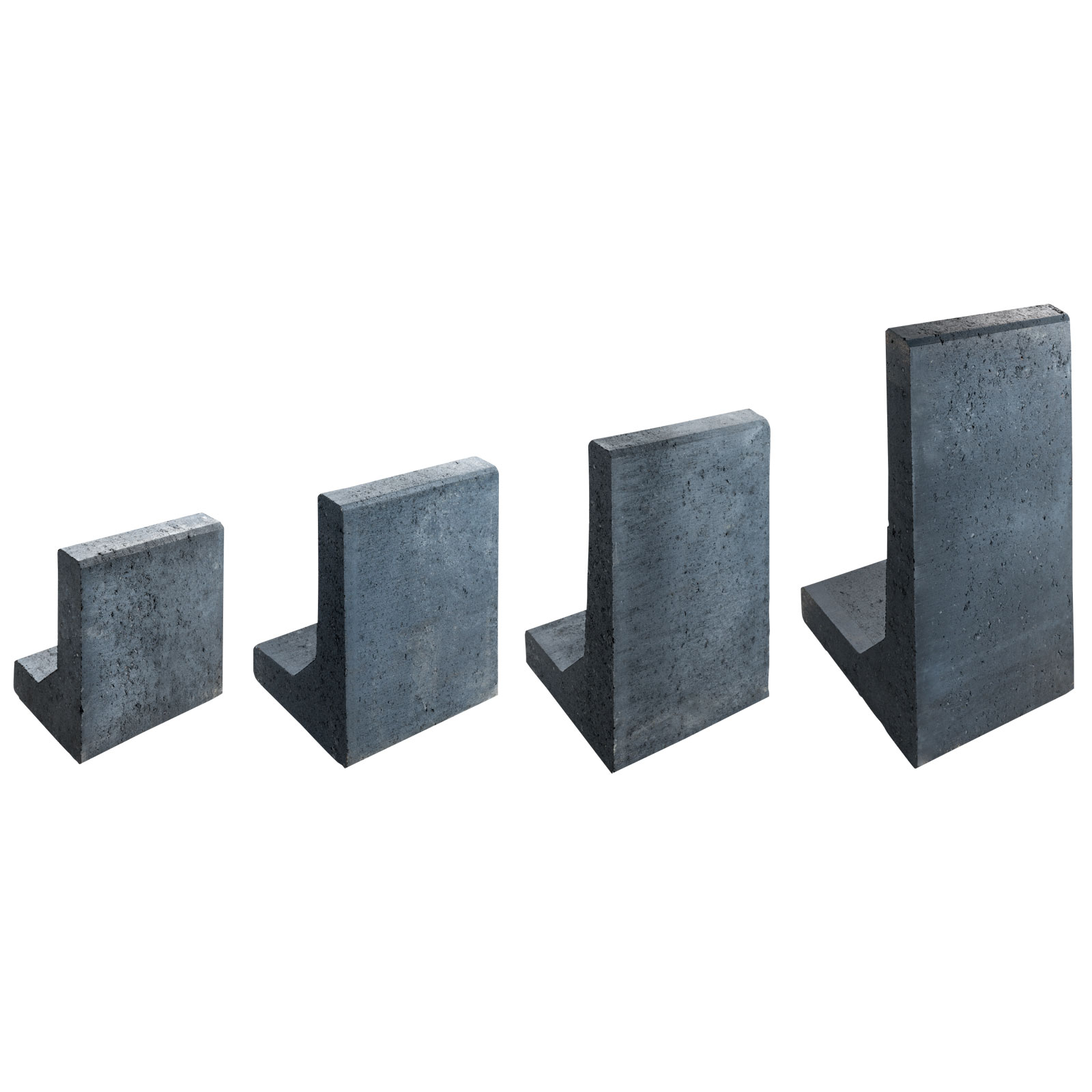 Lusit Mini L-Stein Anthrazit mit Fase 30 x 20 x 40 x 6 cm