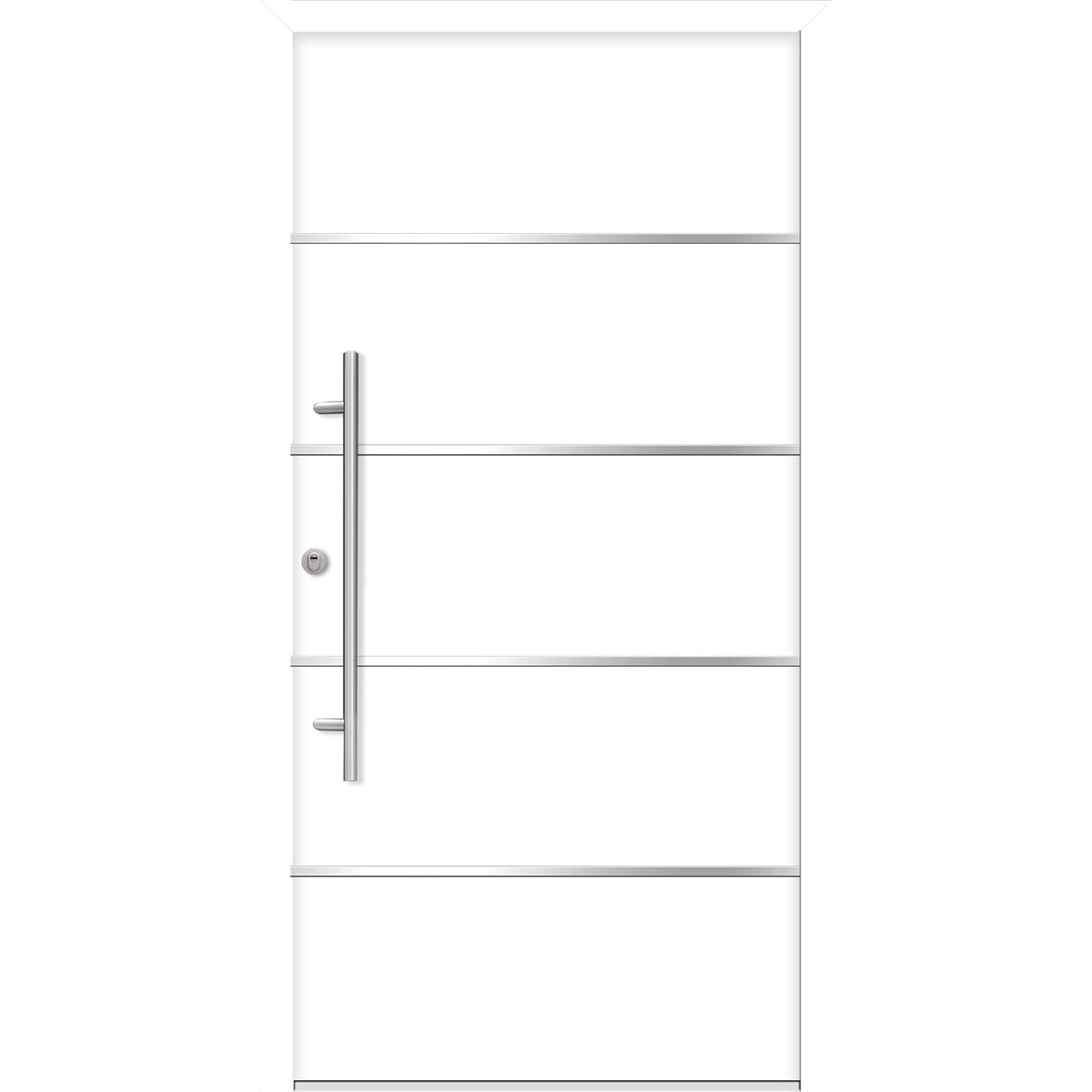 SplenDoor Premium-Haustür Passivedoor Visby RC2 energiesparend einbruchsicher weiss 100 x 210 cm links