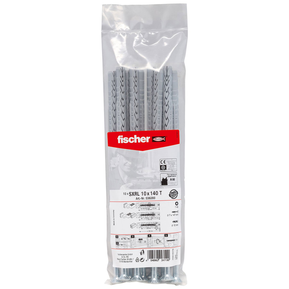 Fischer Langschaftdübel SXRL 10 x 140 mm T 10 Stück