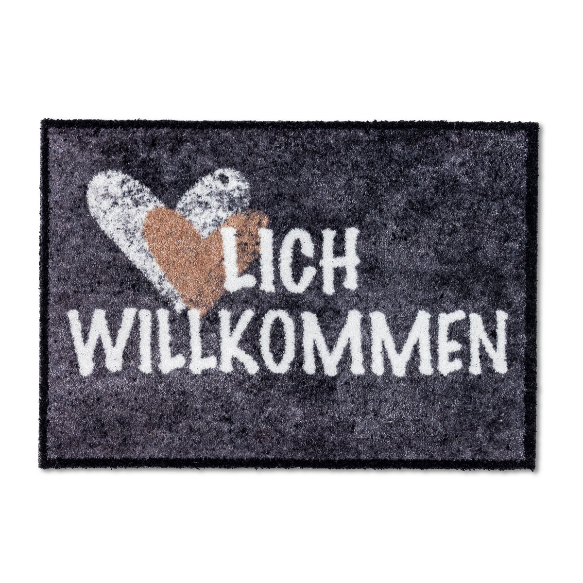 Fußmatte „Herzlich Willkommen“, ca.50x70cm, Pure und Soft