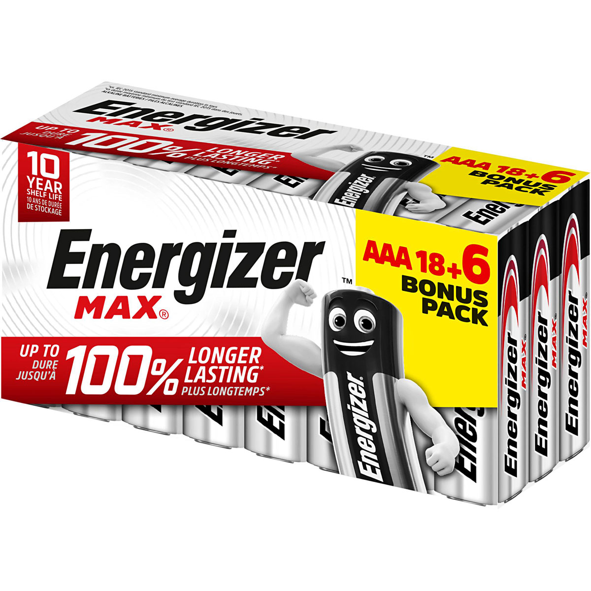 Energizer AAA-Batterie Alkaline Max Bonus-Pack 18+6 Stk.