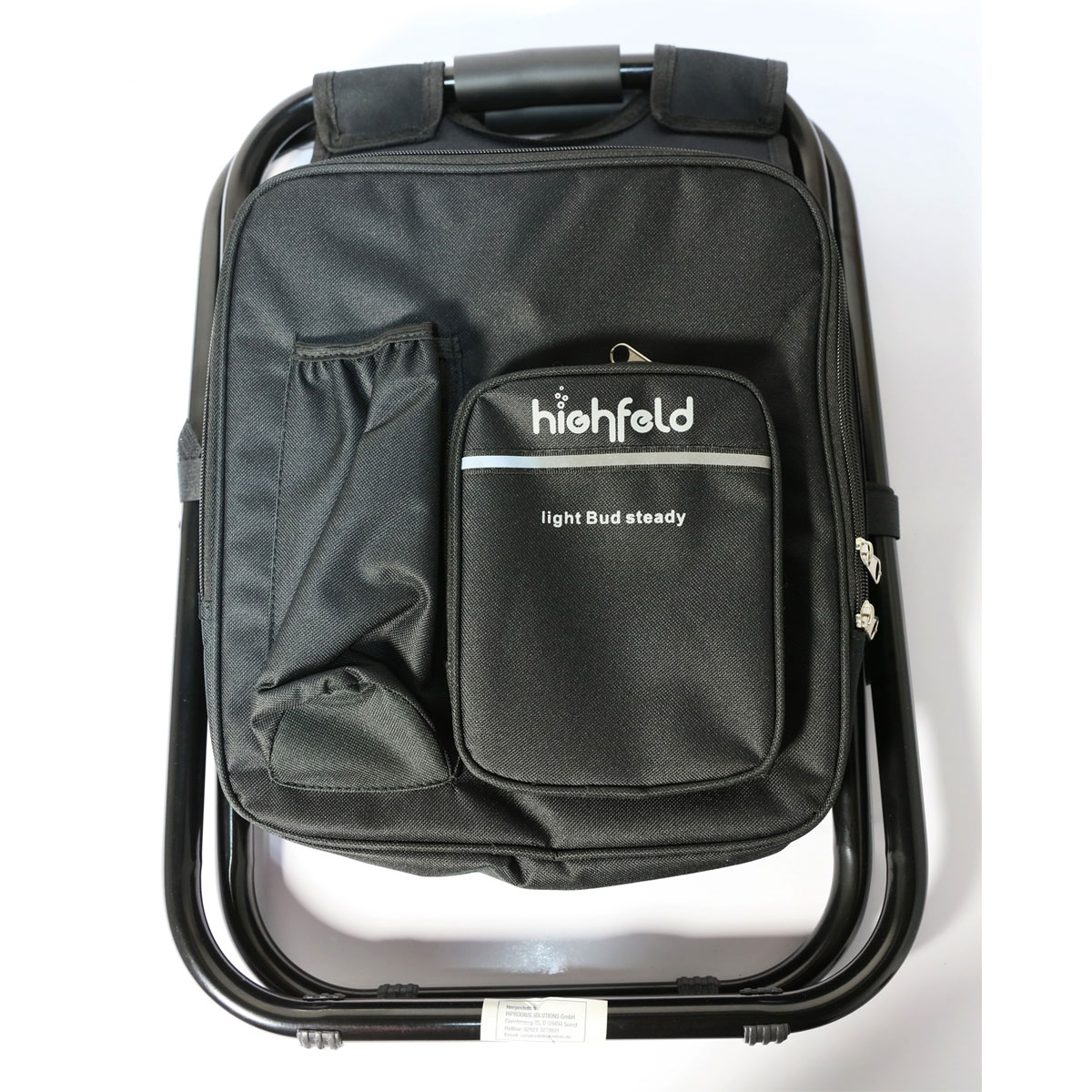highfeld 3 in 1 Camping Stuhl mit Rucksack und Kühltasche black Bild 5