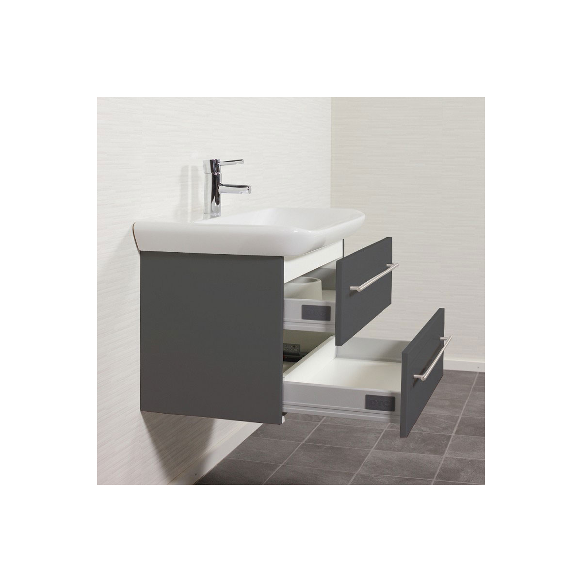 GEBERIT Waschbecken MyDay 80 cm mit passendem Unterschrank 