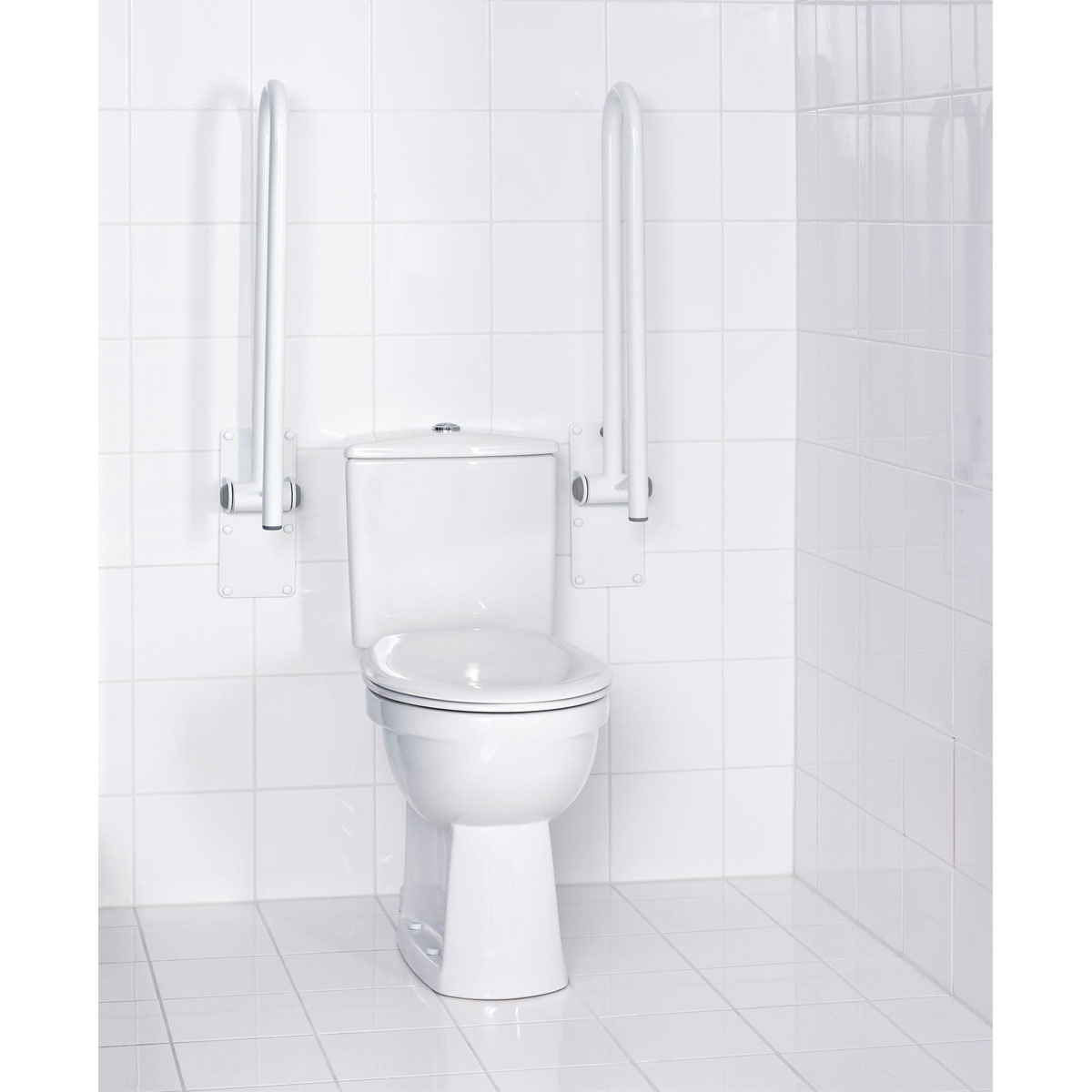 cm | WC-Aufstehbügel 76 Ridder 543088 weiß klappbar