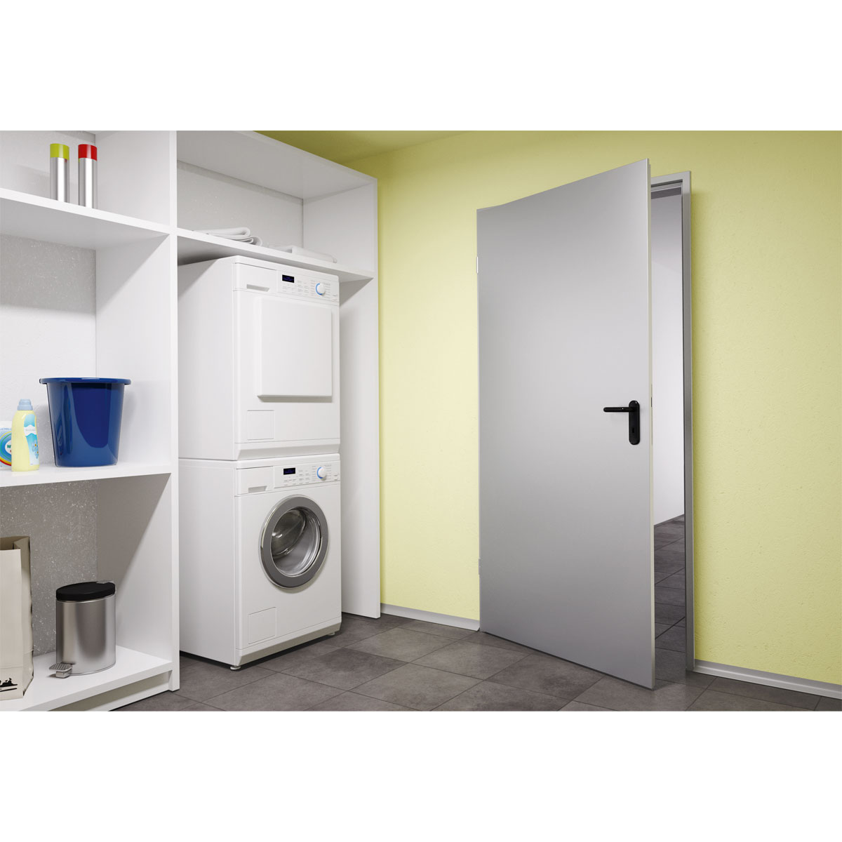 ZK-Türelement, weiß, links, 750x2000 mm