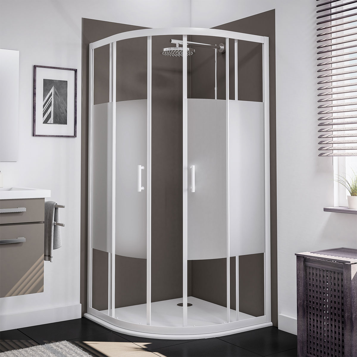 Schulte Runddusche Sunny 90 x 90 cm alpinweiß