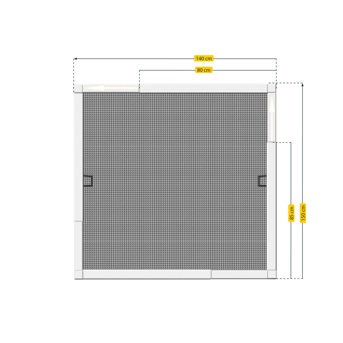Schellenberg  Insektenschutz-Fenster Telescope 140 x 150 cm weiß Bild 3