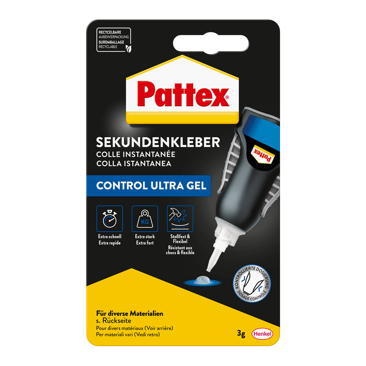 Pattex Sekundenkleber Ultra Gel Matic 3 g