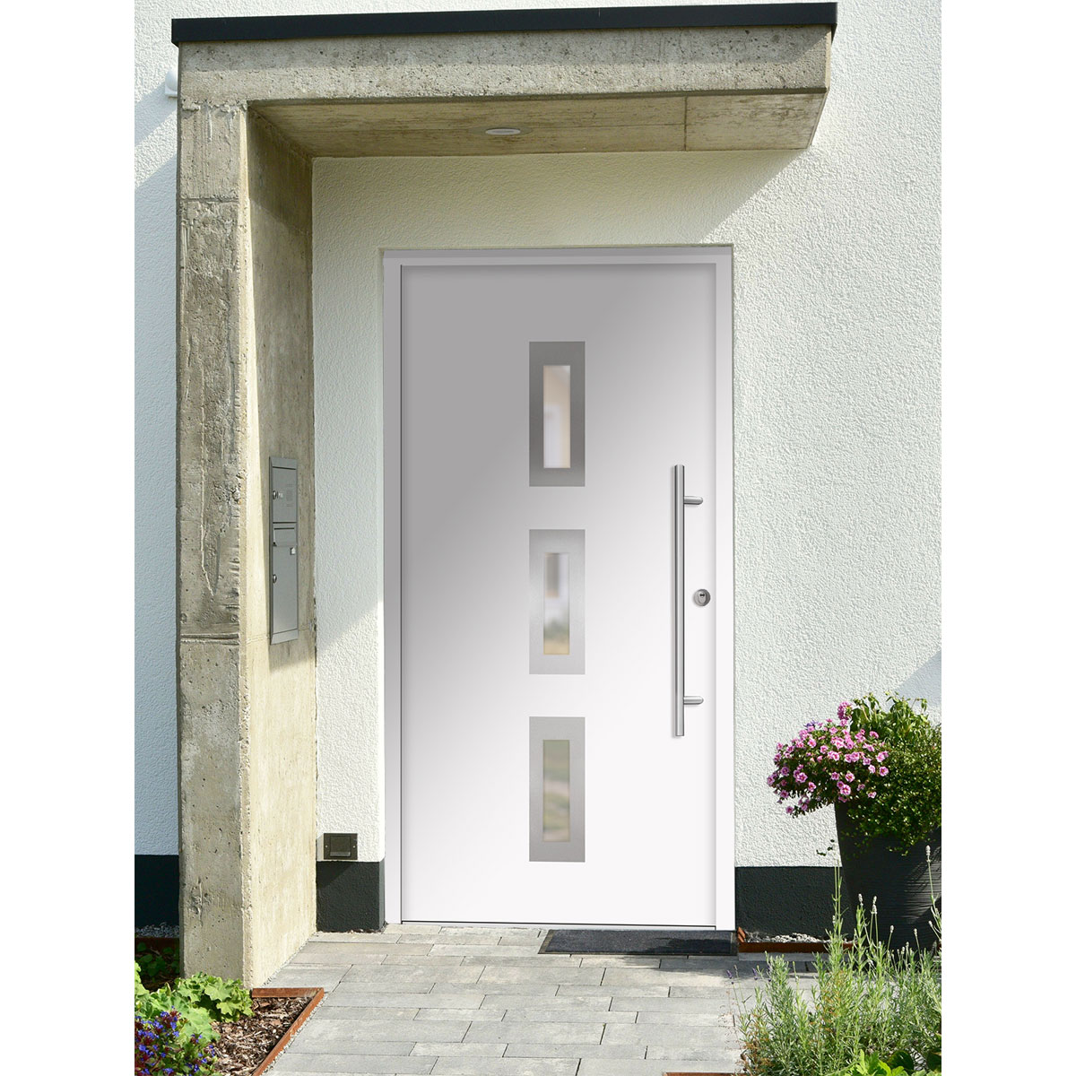 SplenDoor  Premium-Haustür Passivedoor Aalborg RC2 energiesparend einbruchsicher weiss 110 x 210 cm rechts Bild 2