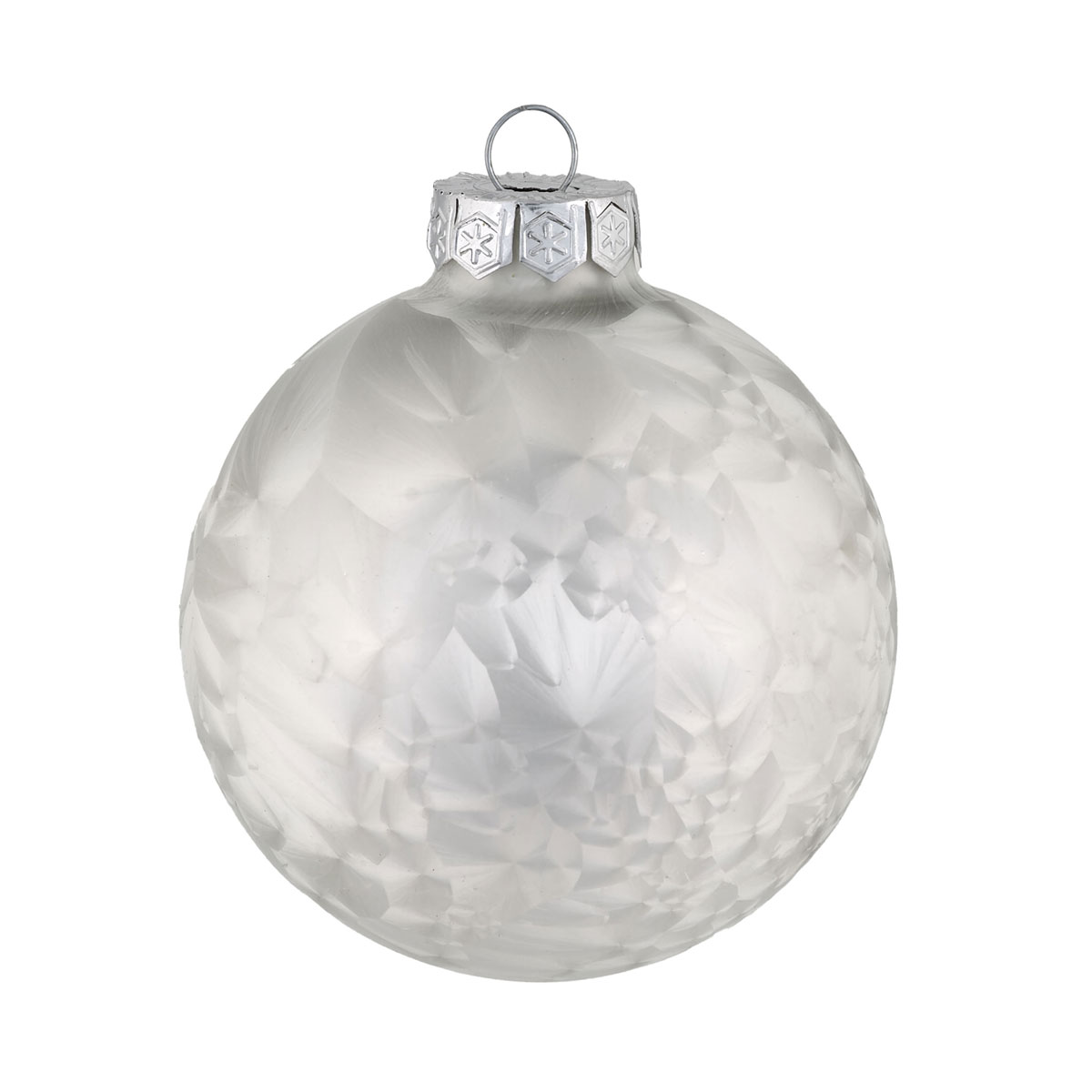 Ambientis Glaskugel Eislack silber