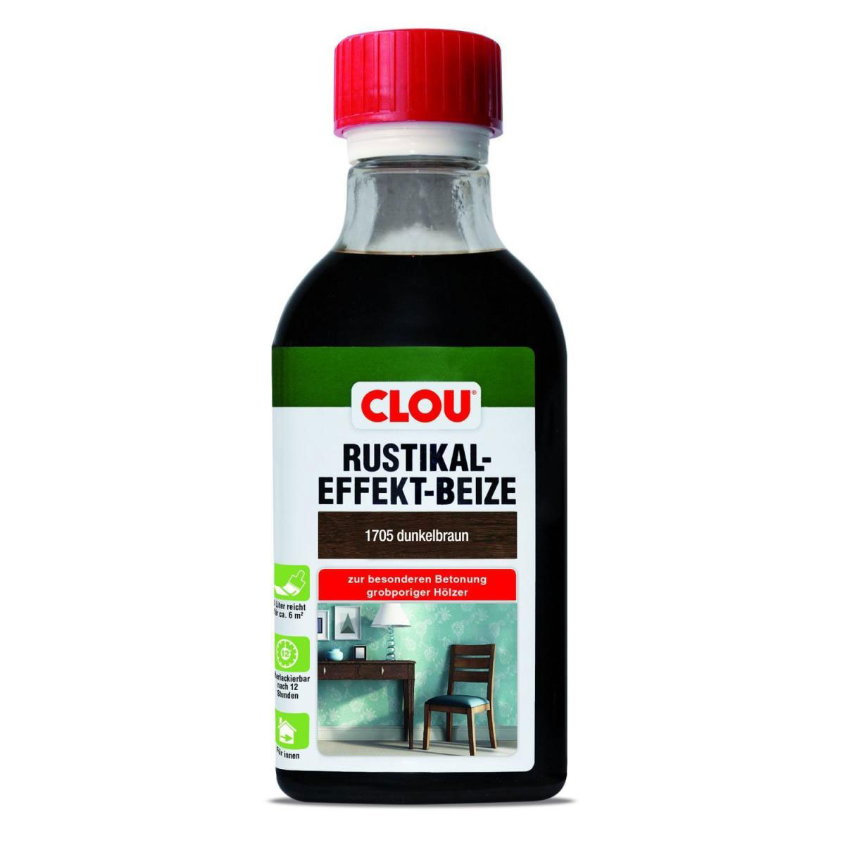 Clou B4 Rustikaleffekt-Beize Dunkelbraun 250 ml