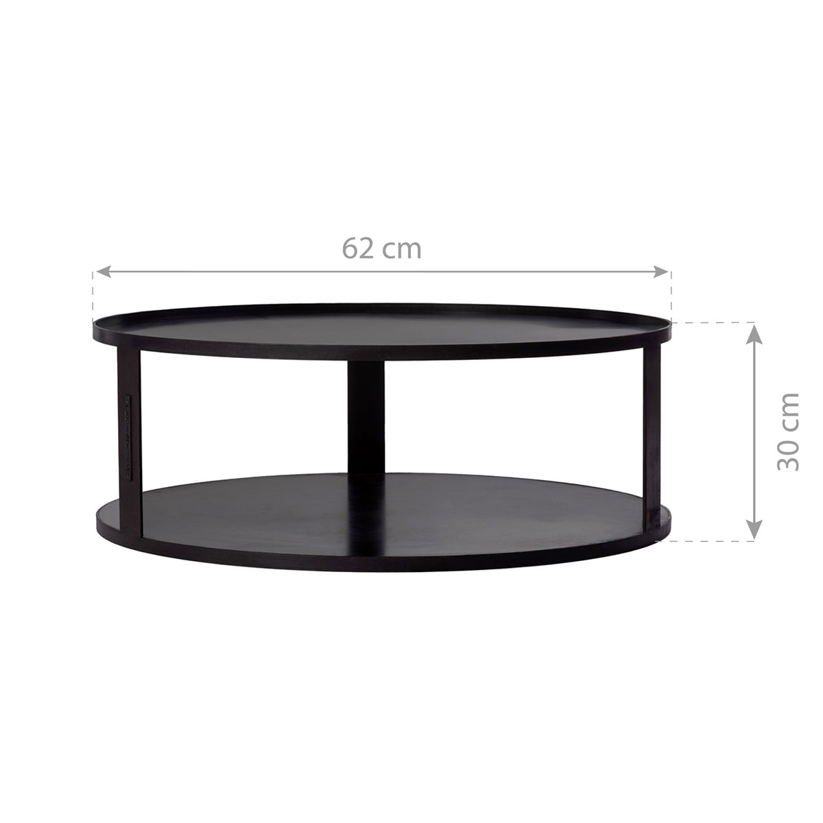 CookKing Feuerschalenbasis & Holzlager 62x30cm Schwarz Bild 3