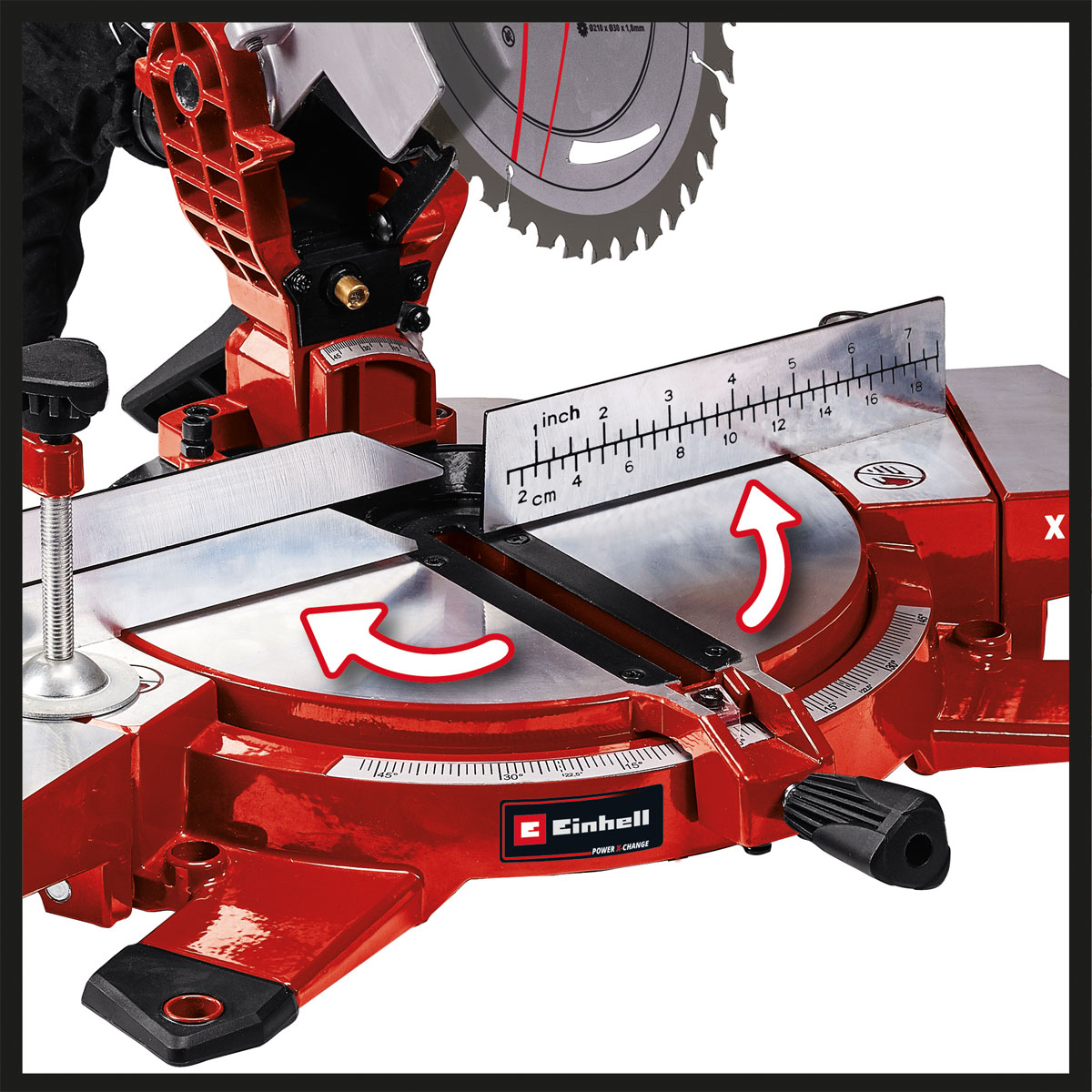 Einhell Akku-Kappsäge TE-MS 18/210 Li-Solo Bild 6