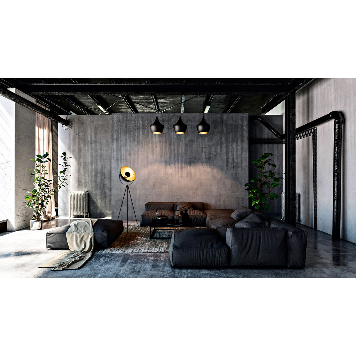 näve Dreibein-Stehleuchte Bernice schwarz Bild 6