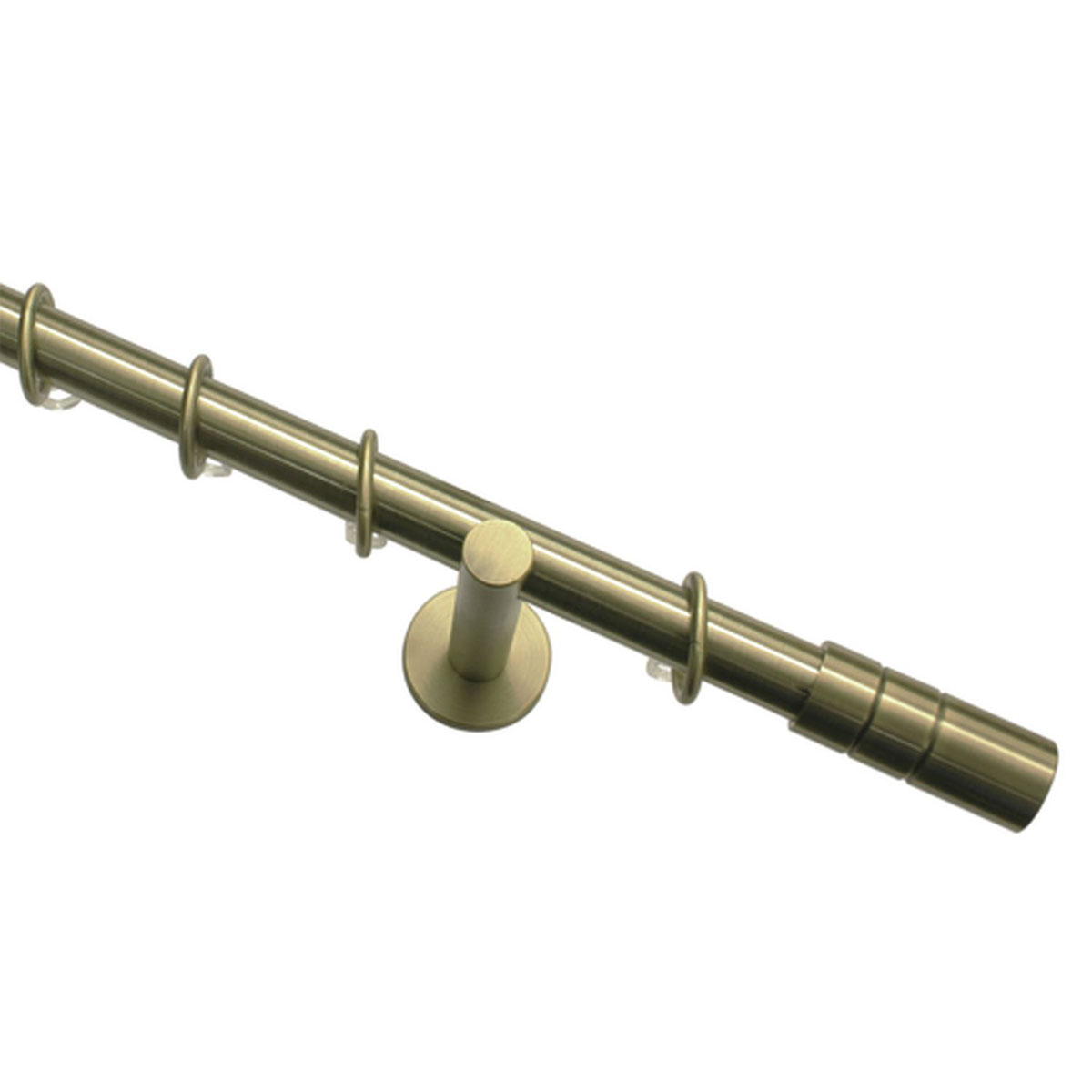 Gardinia Gardinenstange Zylinder Durchmesser 20 mm 120 cm Messing-antik