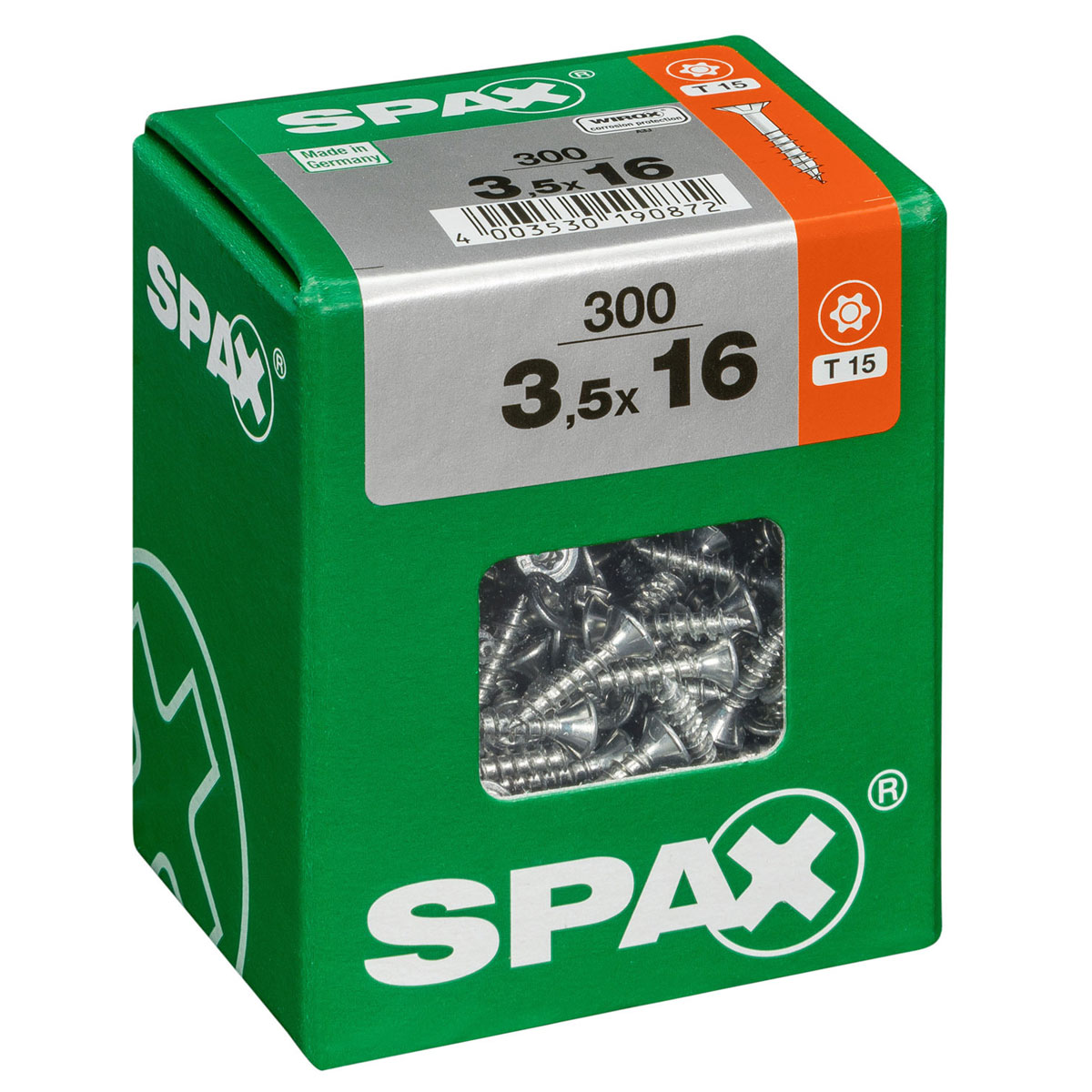 Spax Universalschrauben WIROX Senkkopf 3,5 x 16 L 300 Stück Bild 2