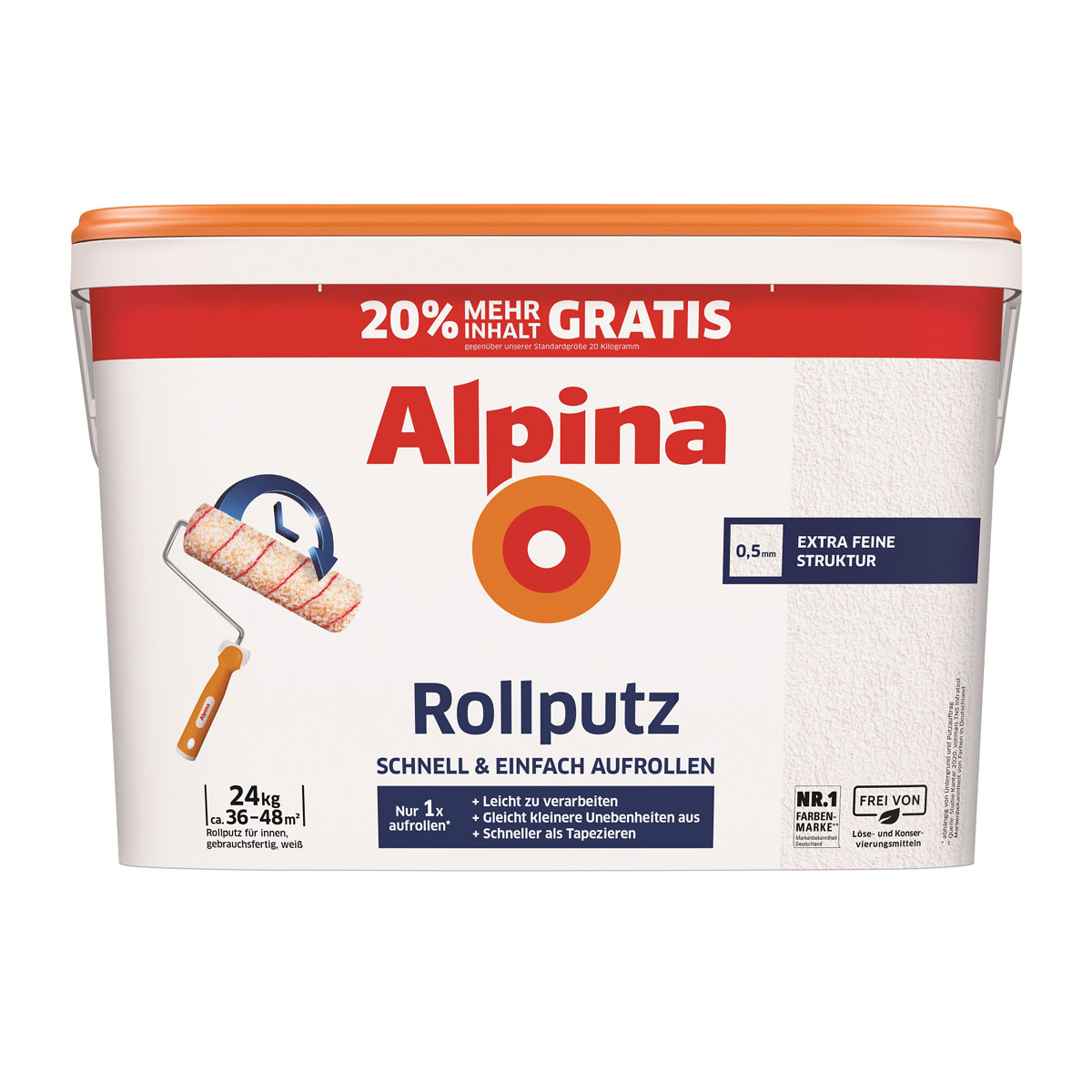 Alpina  Rollputz 20Kg zusätzlich 20% GRATIS