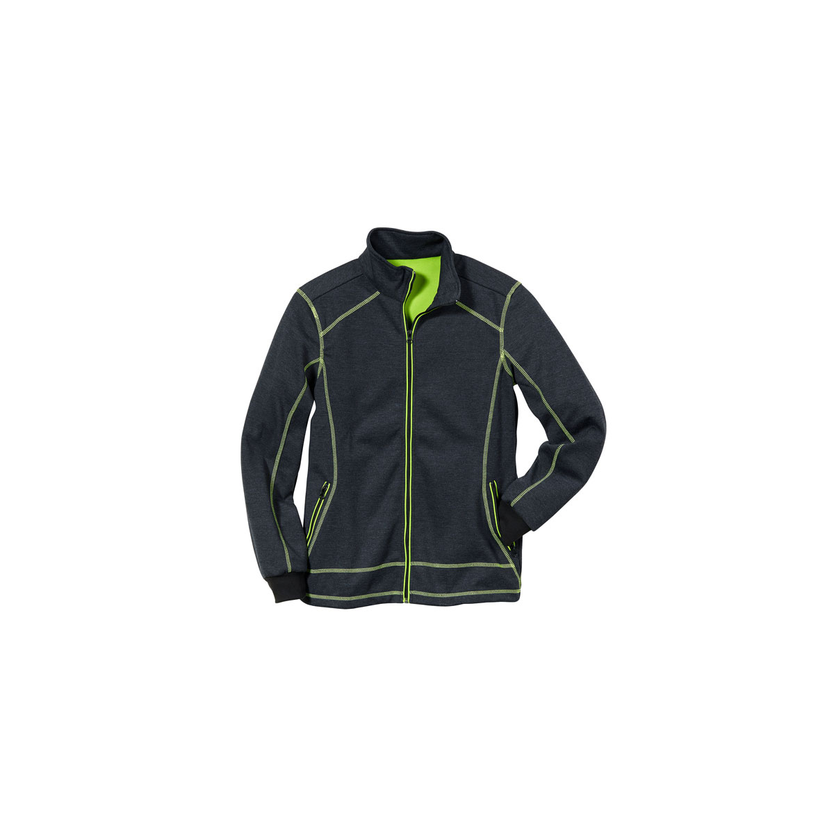 Scheibler Sweatjacke Professional dunkelgrau-neongrün Größe M