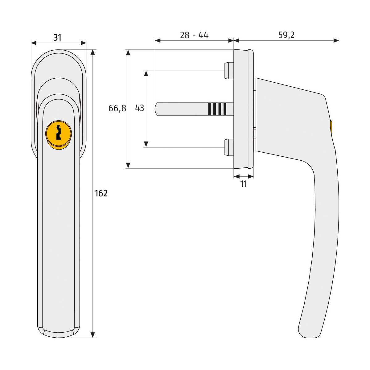 Abus Fenstergriff FG210S abschließbar Bild 2