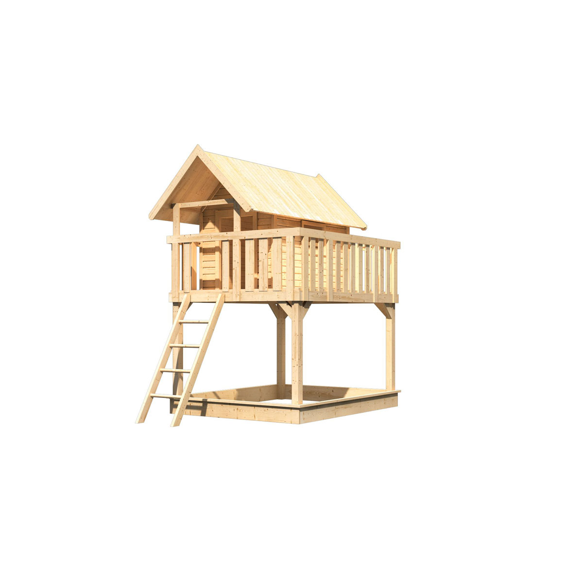 Karibu Stelzen Fidel naturbelassen ohne Rutsche Bild 3