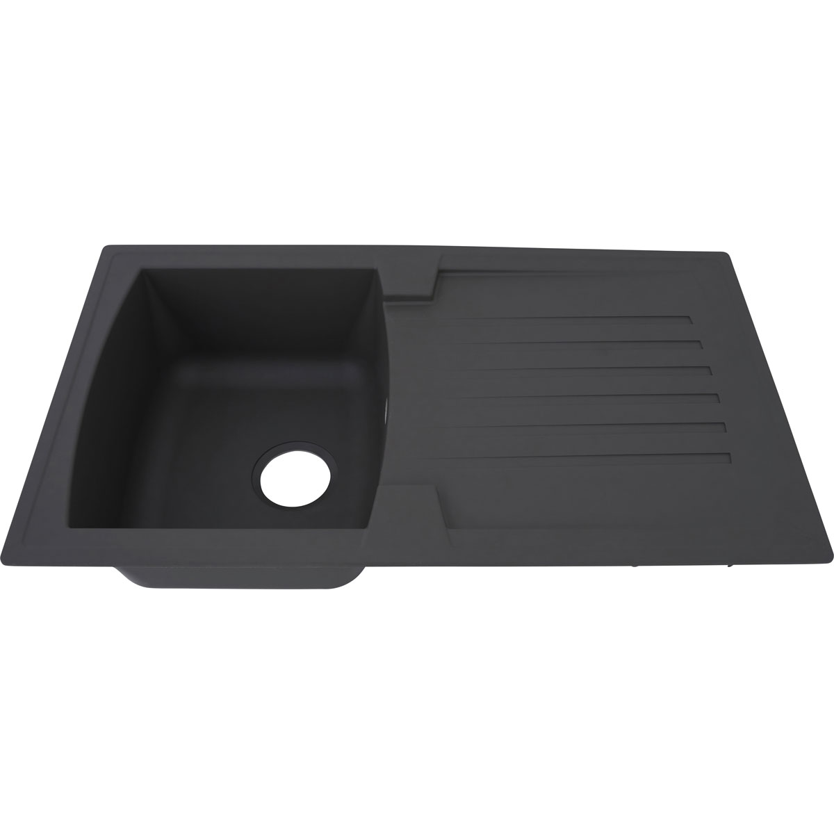 Respekta Spüle grau 86 cm Mineralit 1 Becken 1 Abtropffläche Bild 12