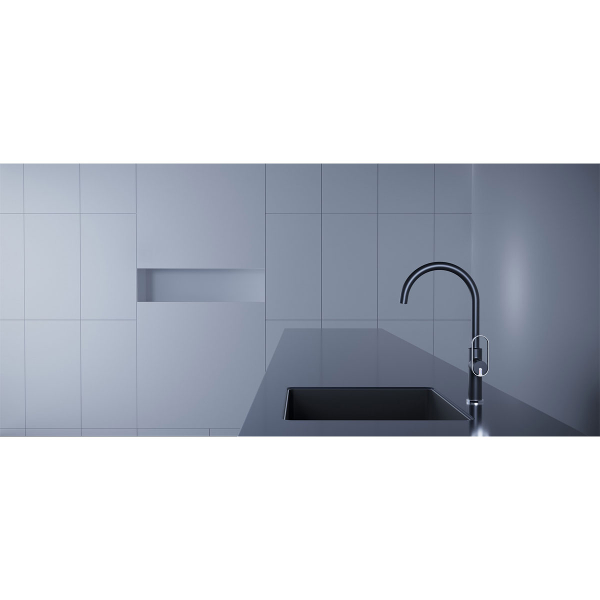 Valblue Spültischarmatur Milano chrom schwarz Bild 3