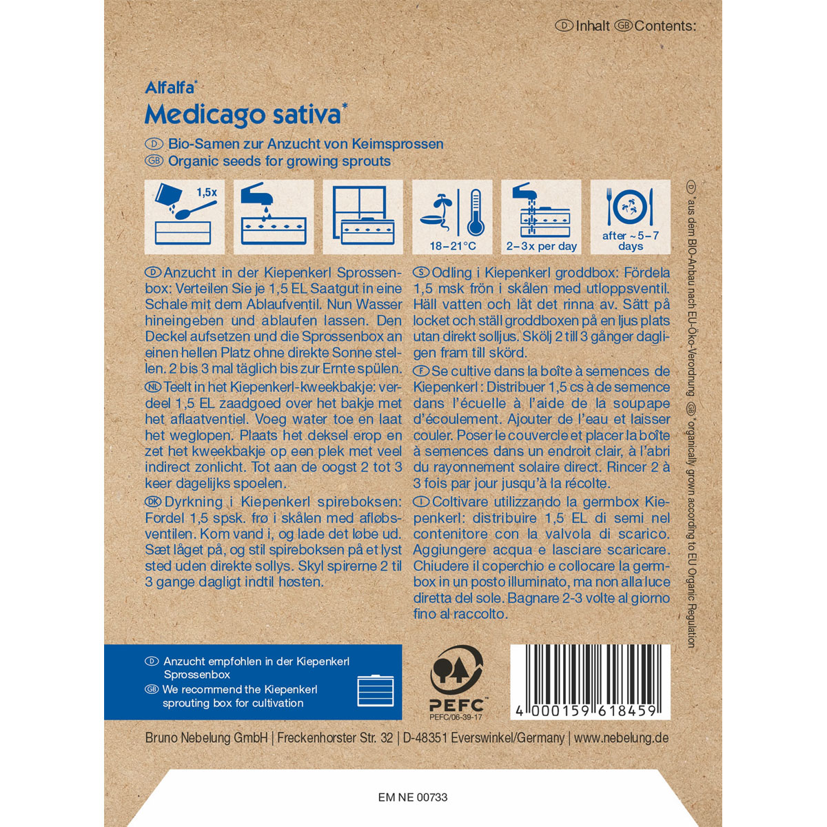 Kiepenkerl BIO Keimsprossen Alfalfa Bild 2