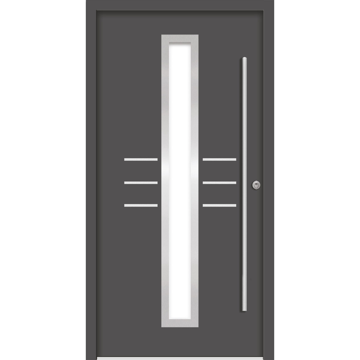 SplenDoor Premium-Haustür Passivedoor Lund RC2 energiesparend einbruchsicher anthrazit 100 x 200 cm rechts