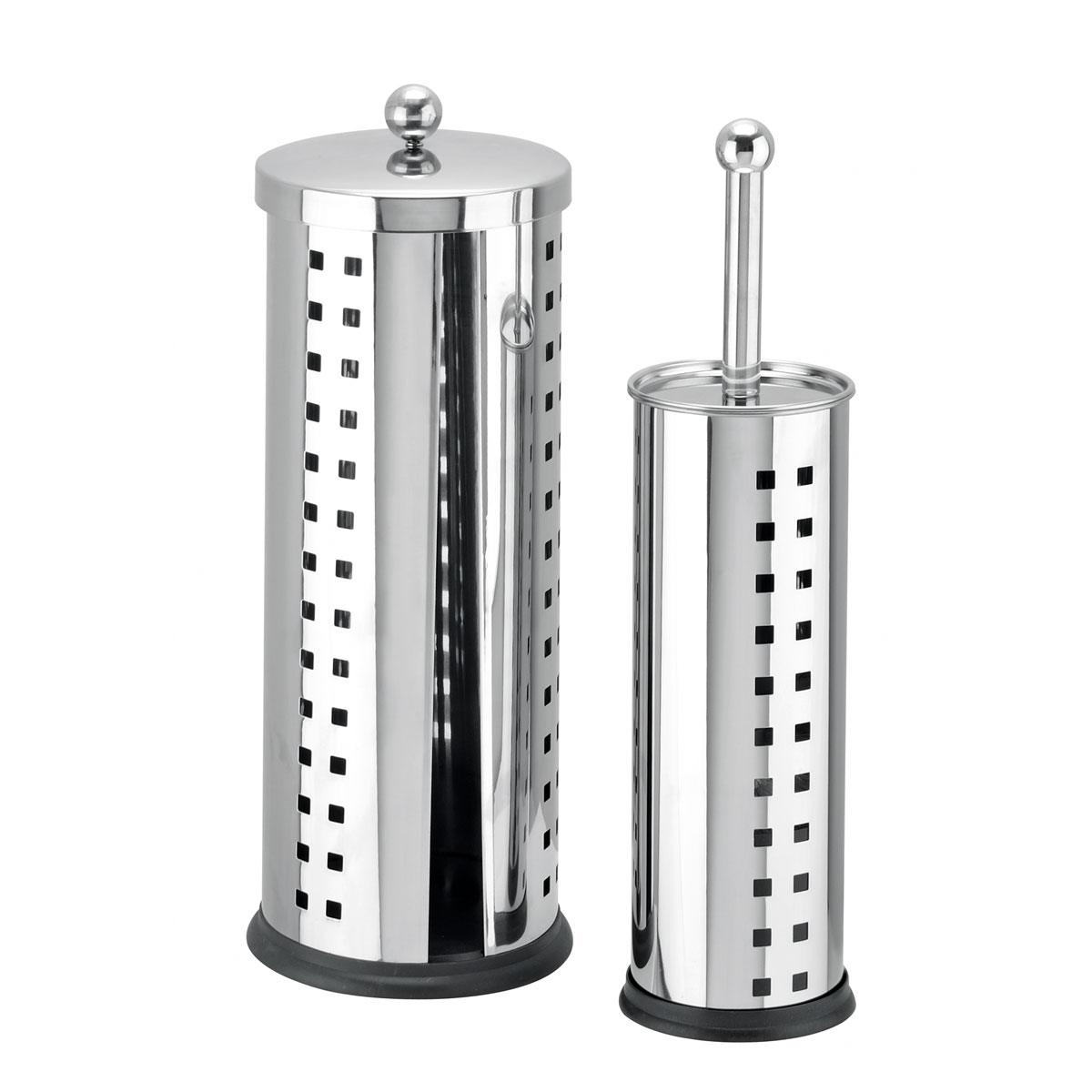 Valblue Ersatzrollenhalter und WC-Bürstengarnitur silber