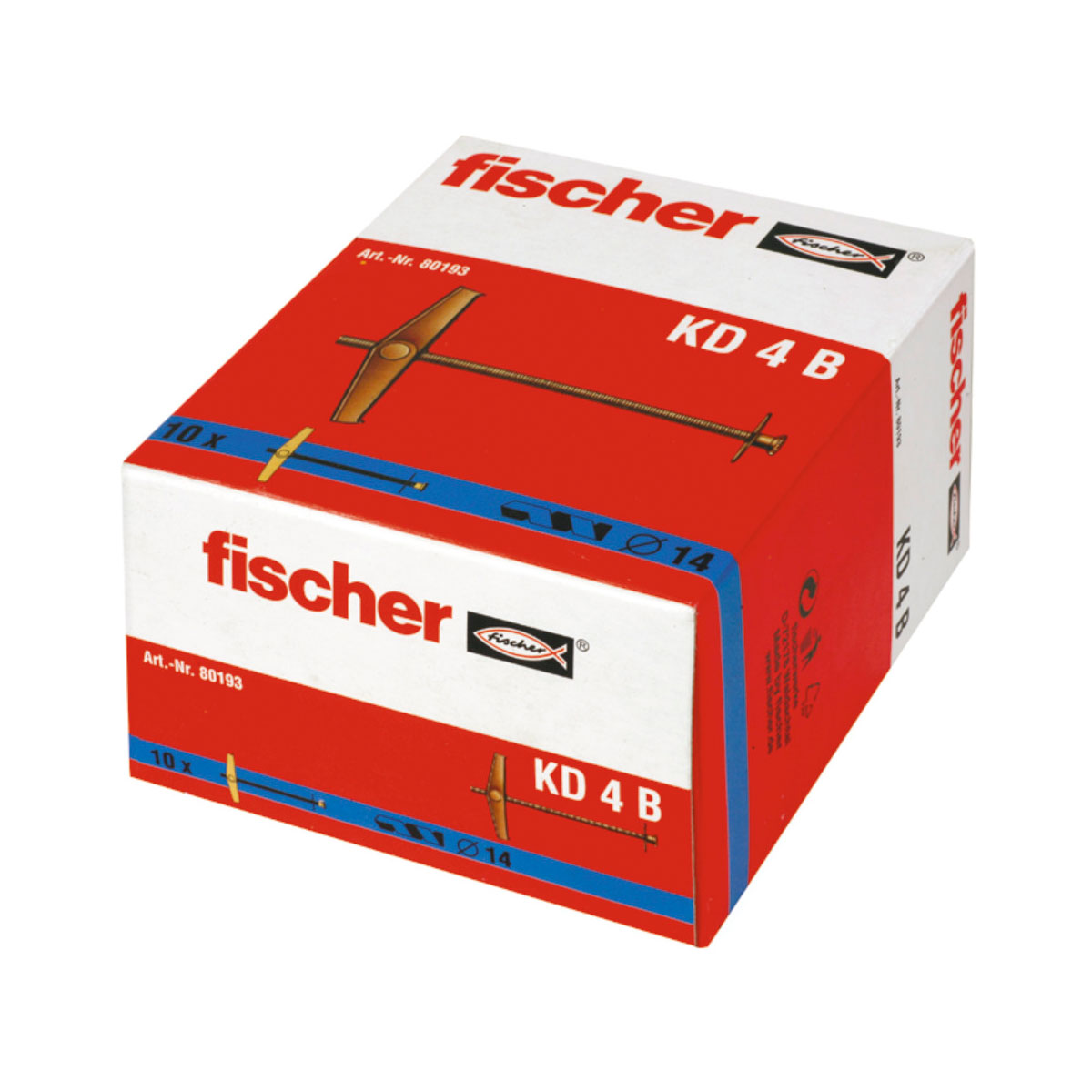 Fischer Kippdübel KD 4 ohne Haken 10 Stück