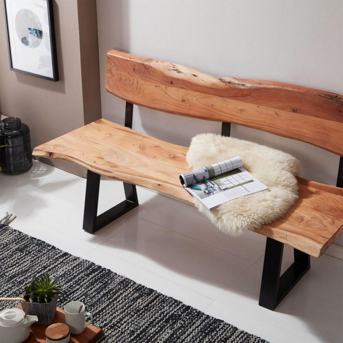 Wohnling Esszimmerbank „Gaya“ 180x83,5x60 cm Bild 6