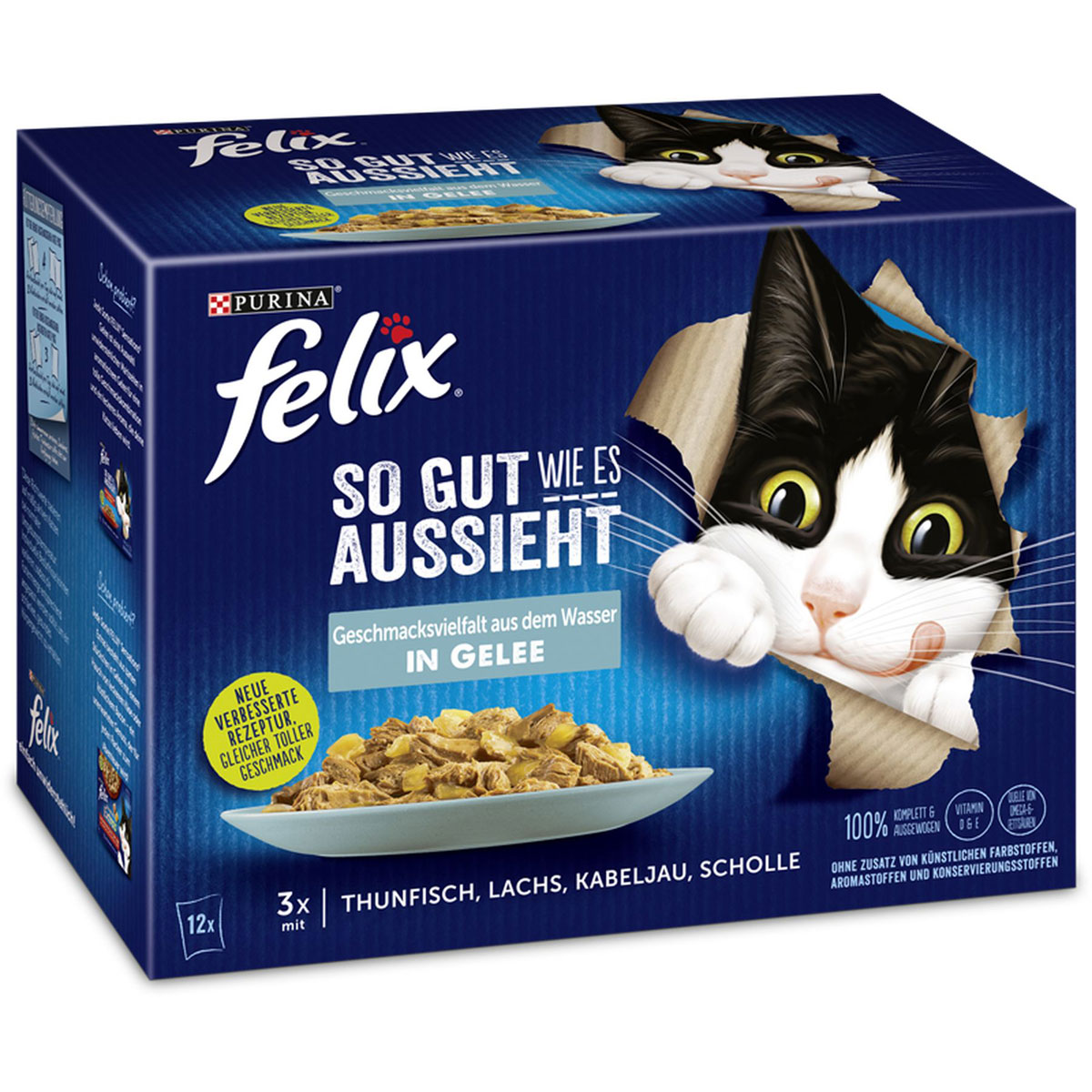 Felix So gut wie es aussieht Gelee vom Wasser 12 x 85g Portionsbeutel