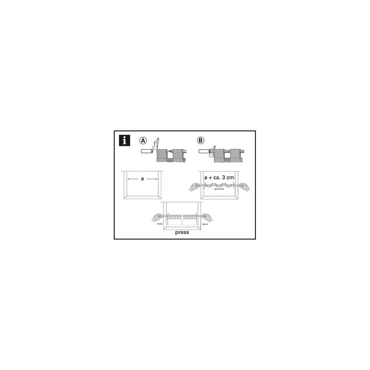 Gardinia Klemmstange Press und Go Filigrano Kugel silber 80-110 cm Bild 2