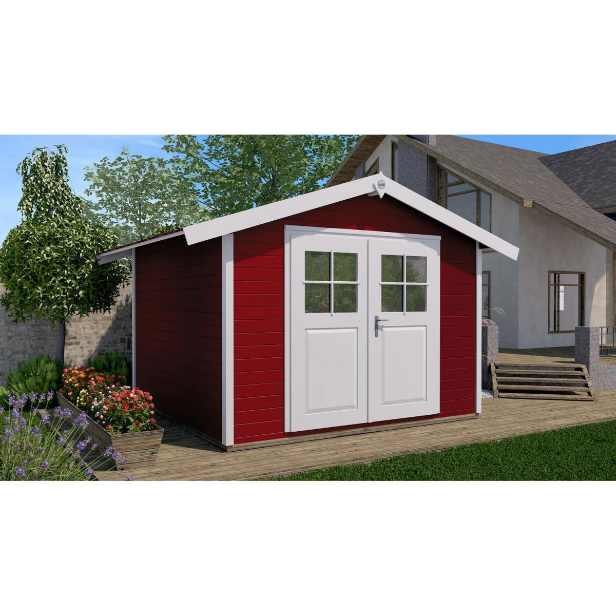 Weka Gartenhaus 122 rot Weka Gartenhaus 122 rot