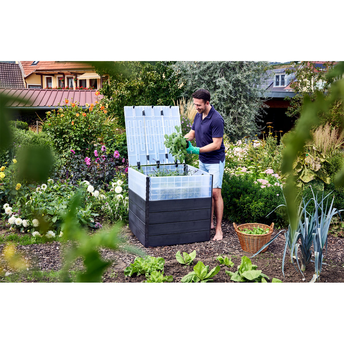 Garantia  Hochbeet Ergo Quadro TurboPlus L 80 Wood, inkl. FLORA Wassersparsystem Bild 4