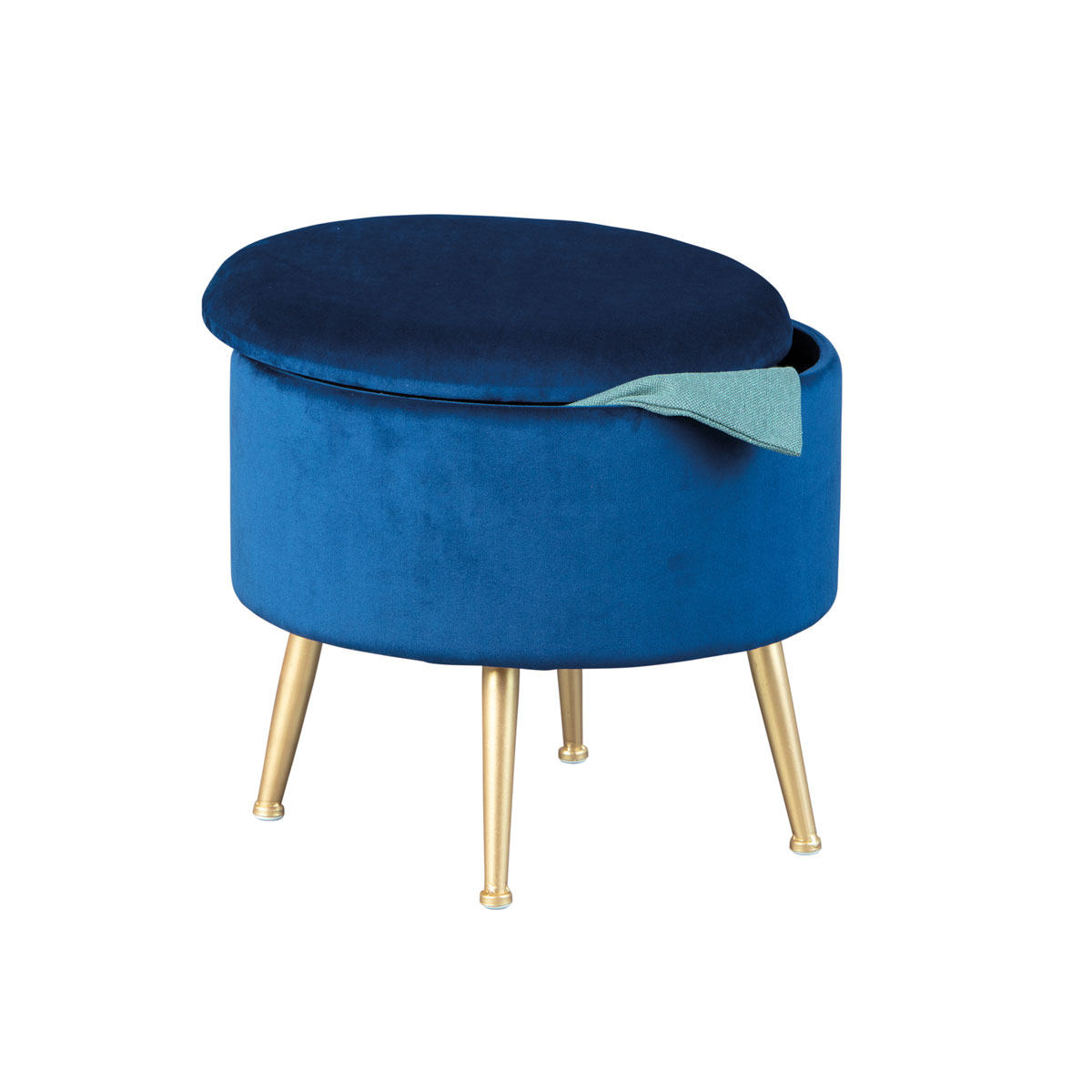 Inter Link Hocker „Willandra“, blau, 41x38x41 cm Bild 2