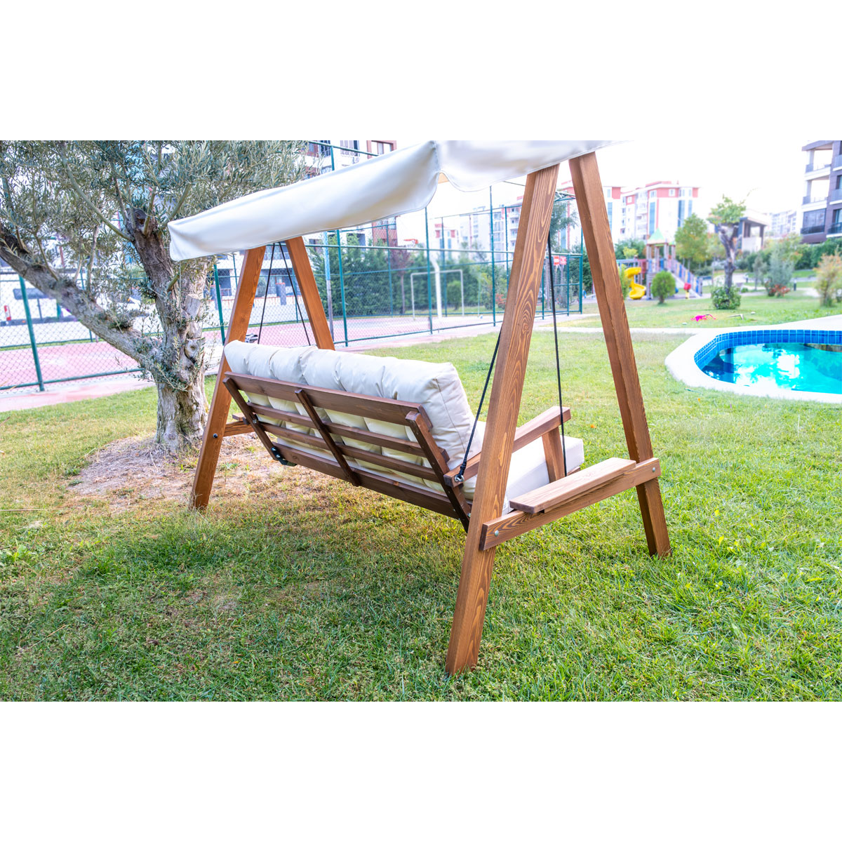 Westmann Hollywoodschaukel Pera 2000 116x203x180cm Beige Bild 4