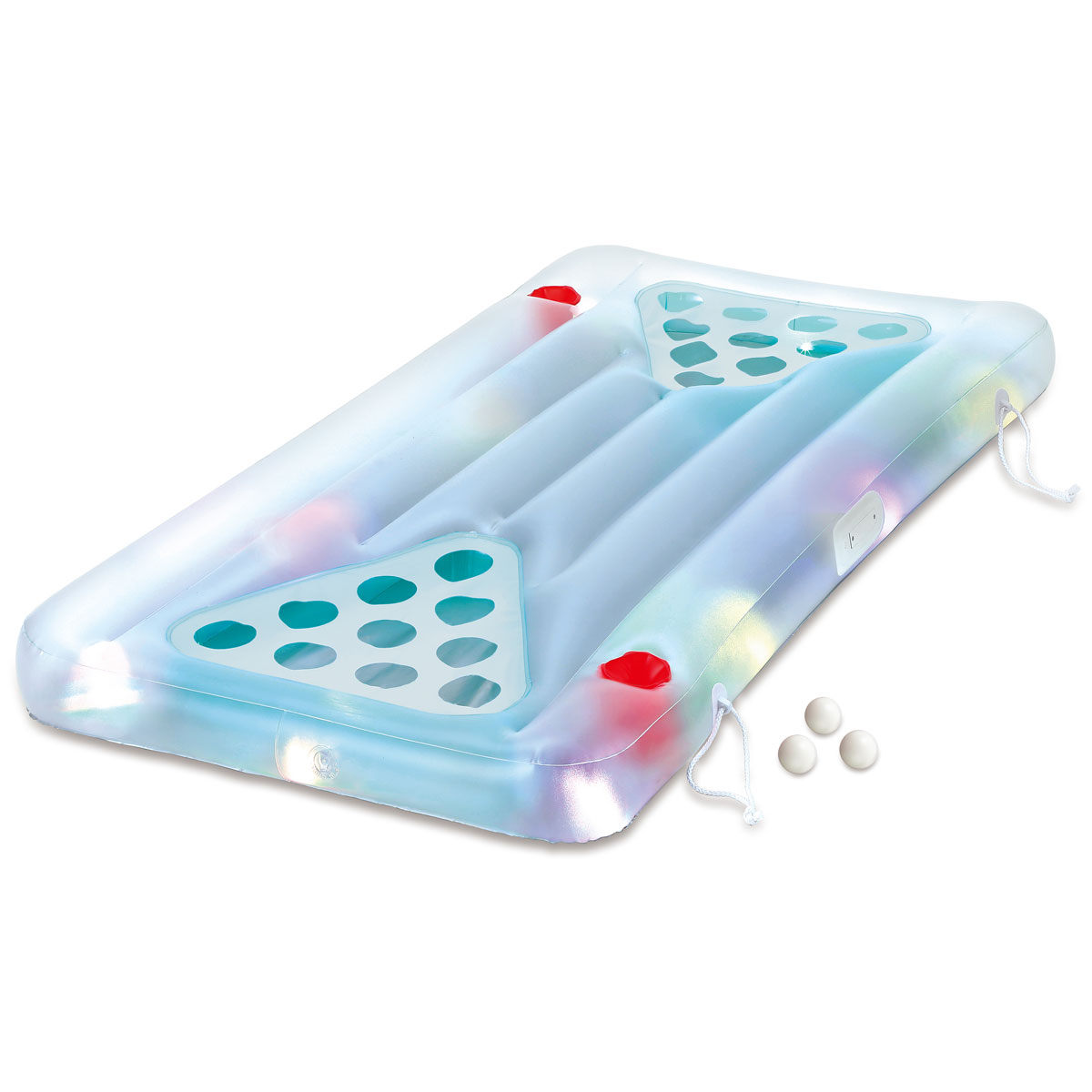 Summer Waves Wasserspielzeug Bierpong Luftmatratze Aqua Glow 160x84x19cm