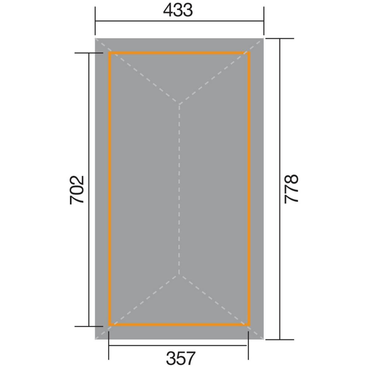 Weka Gartenoase 651 D 778 x 357 x 209 cm Dachschindeln Bild 2