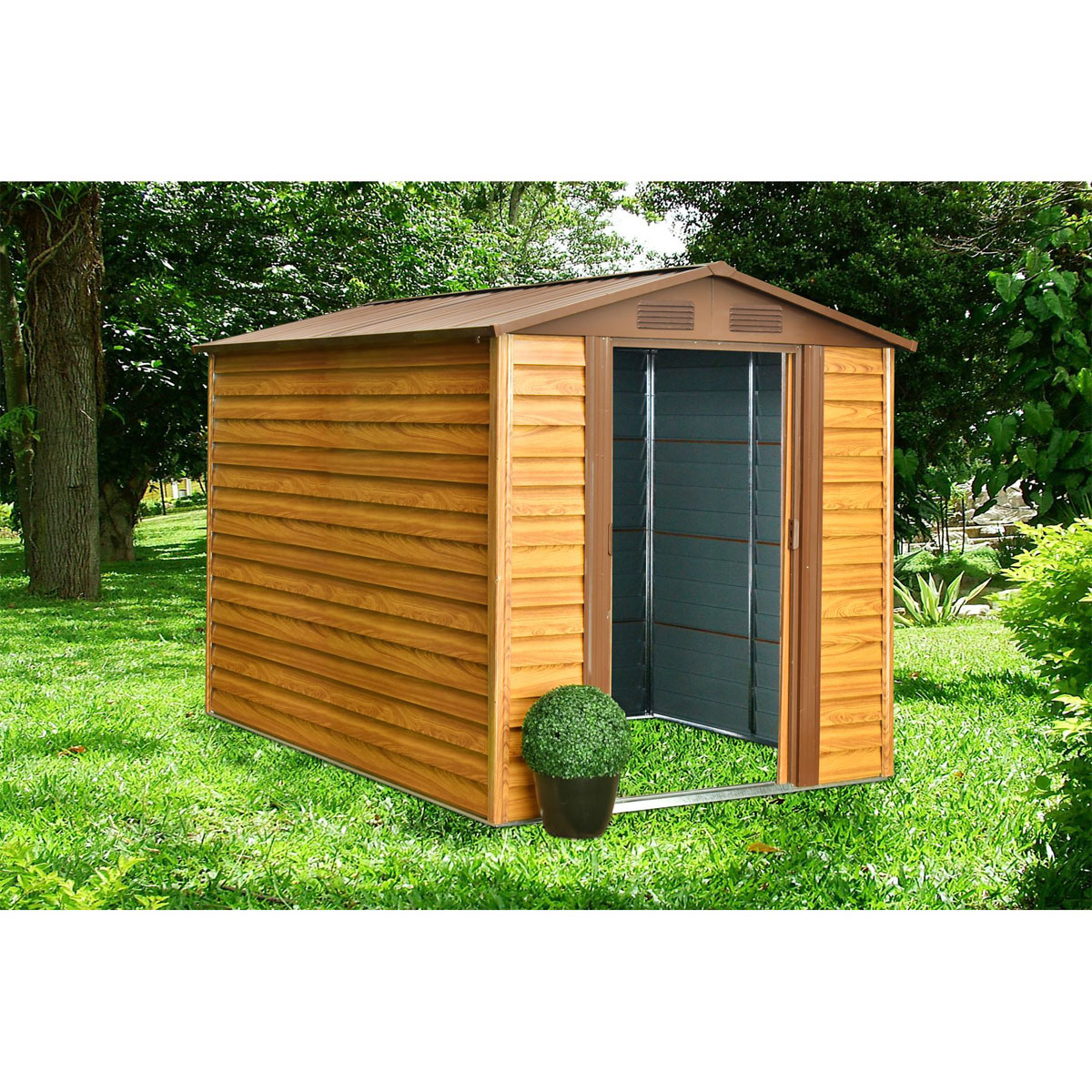 Pergart Gerätehaus Frankfurt II 4m² holzoptik Bild 4