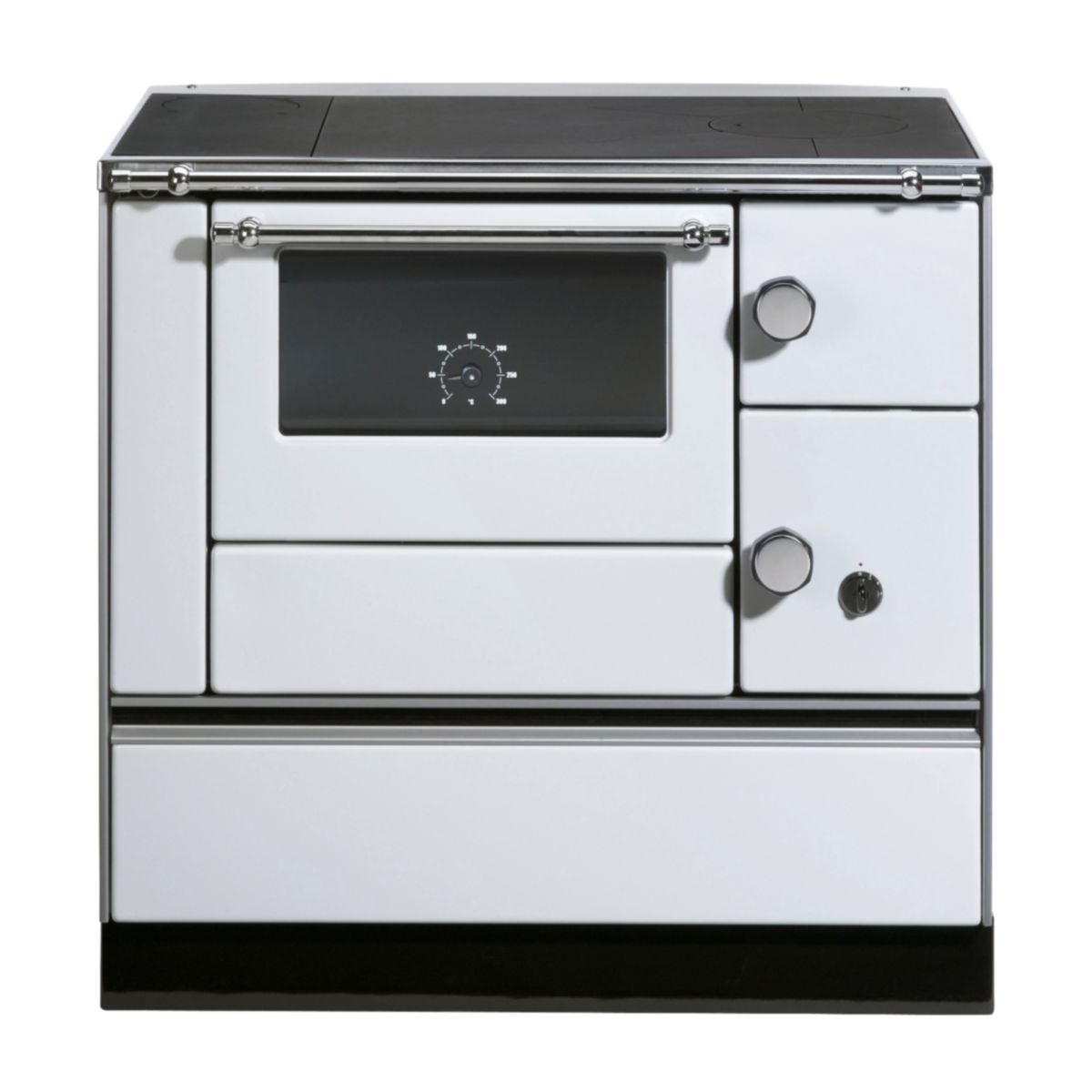 Westminster Holzherd K76-90, Farbe: Weiss, Sichtfenster, 7,6kW