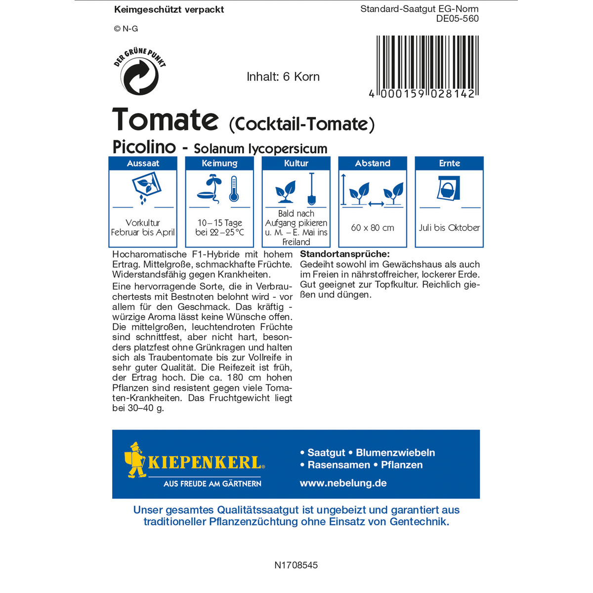 Kiepenkerl Cocktailtomate Picolino F1 Bild 2