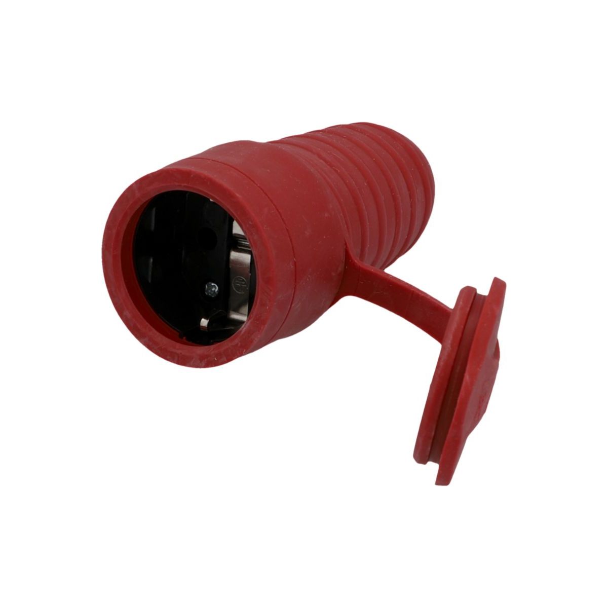 Unitec Schuko-Kupplung Gummi m. PVC-Einsatz u.