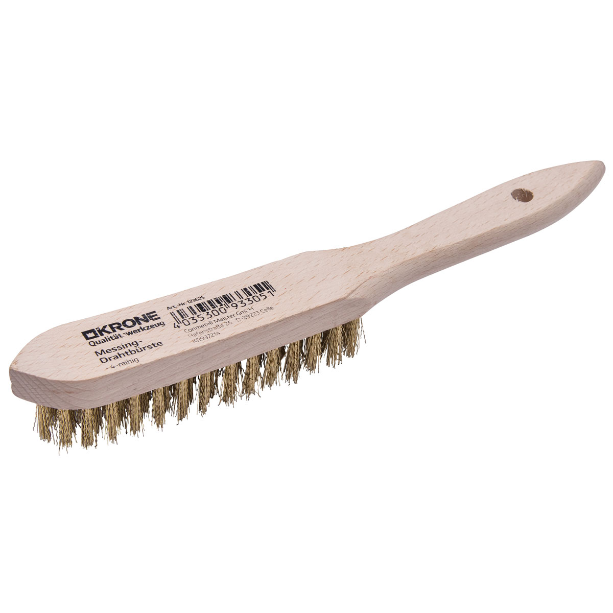 Krone  Messing-Drahtbürste 4 reihig