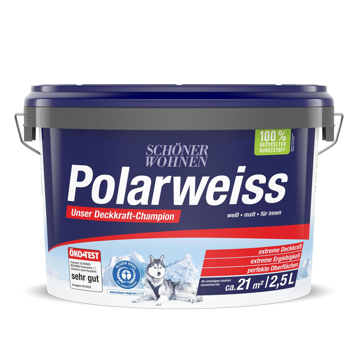 Schöner Wohnen Farbe Wand- und Deckenfarbe Polarweiß 2,5 L