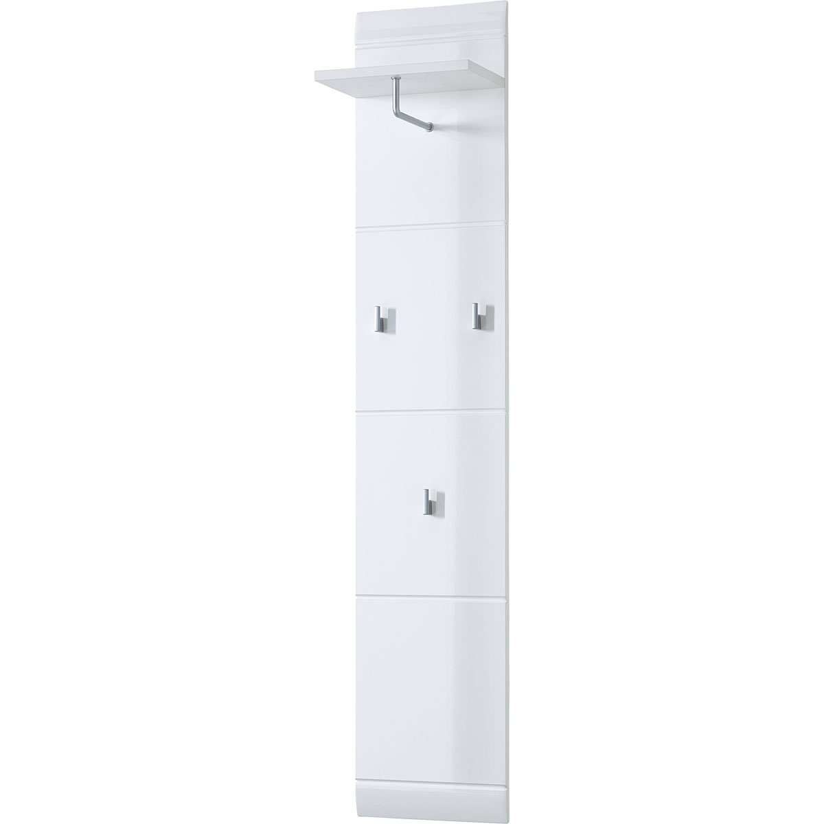 Garderobenpaneel Adison Front in Hochglanz mit Rillenfräsung 30 x 152 x 23 cm weiß