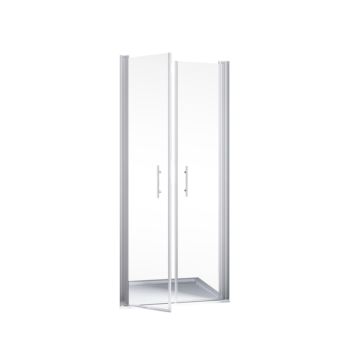 Schulte Pendeltür Alexa Style 2.0 inkl Seitenwand und Duschwanne 90 x 90 cm Bild 2