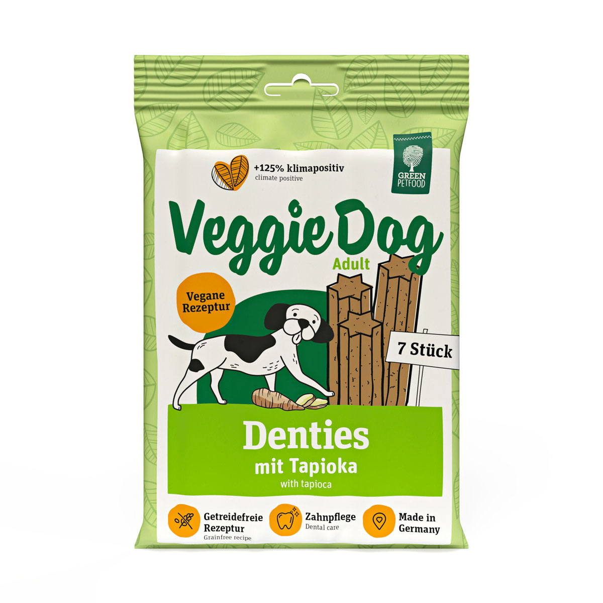 Kaustange Denties VeggieDog Green Petfood 7 Stück