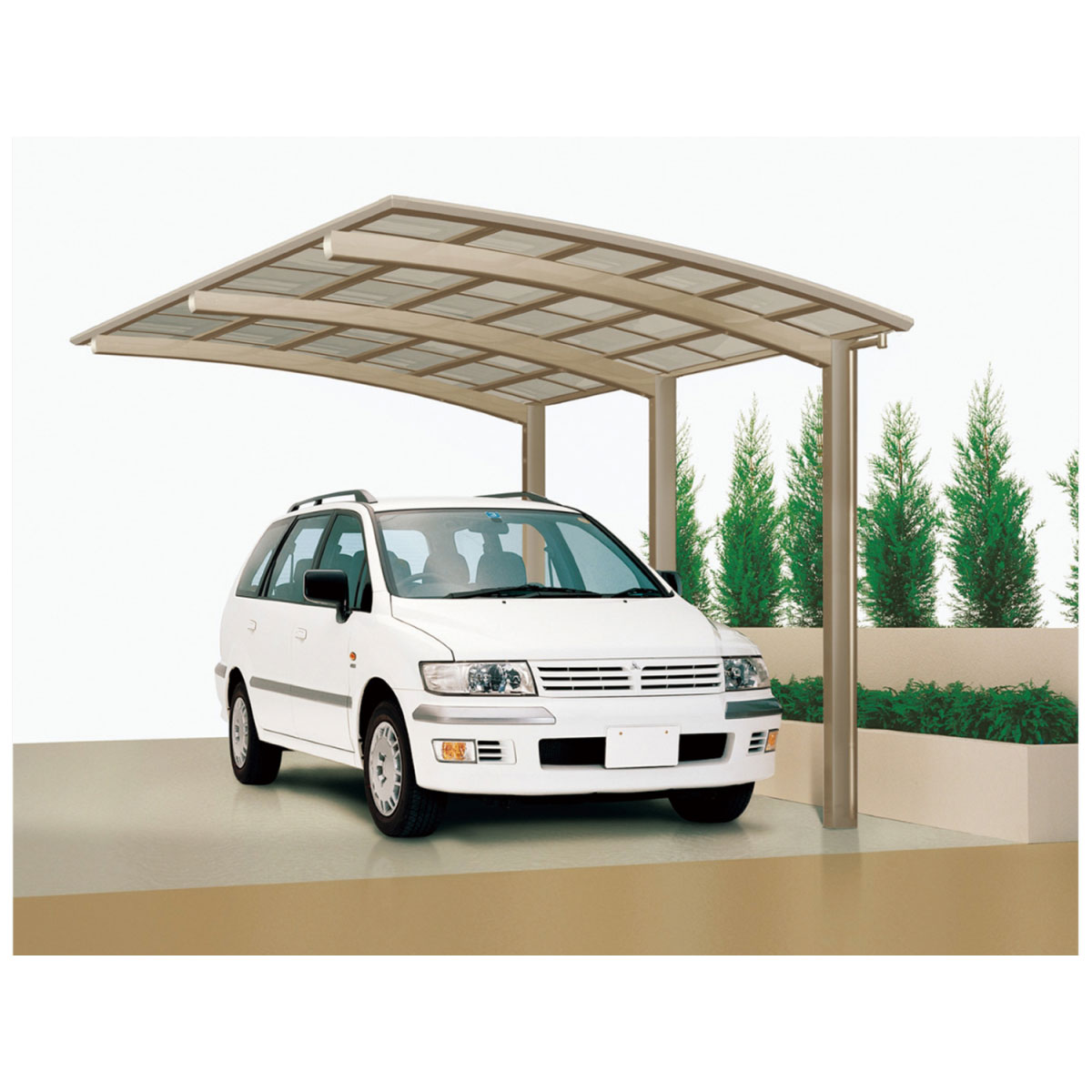 Ximax Carport Alu Portoforte 60 Edelstahl-Look